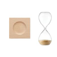 CLESSIDRA IN VETRO CON BASE IN LEGNO